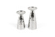 Lot de 2 bougeoirs Aluminium Argent