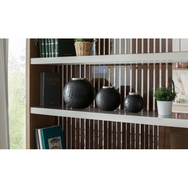 Lot de 3 vases Aluminium Noir