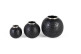 Lot de 3 vases Aluminium Noir