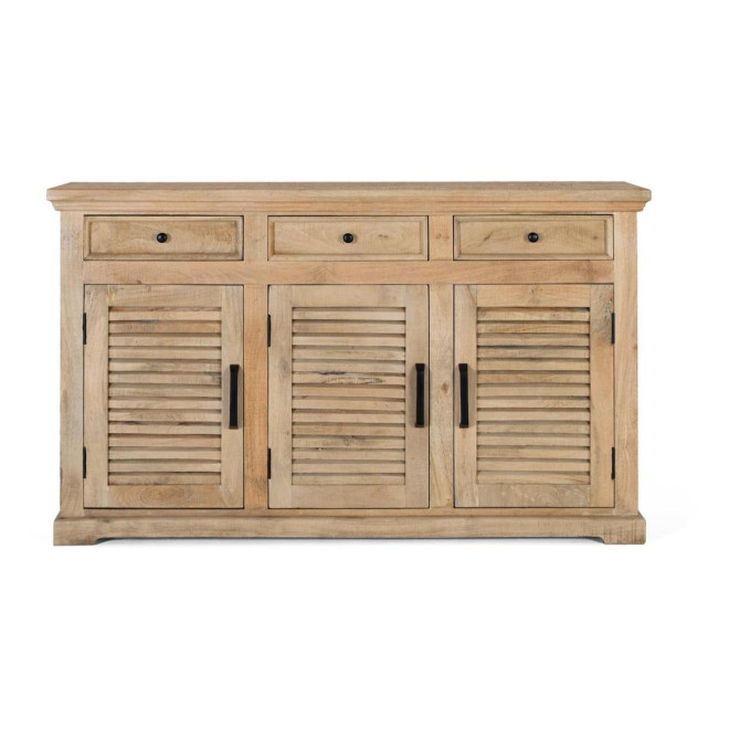 Buffet 3 tiroirs 3 portes Bois Marron