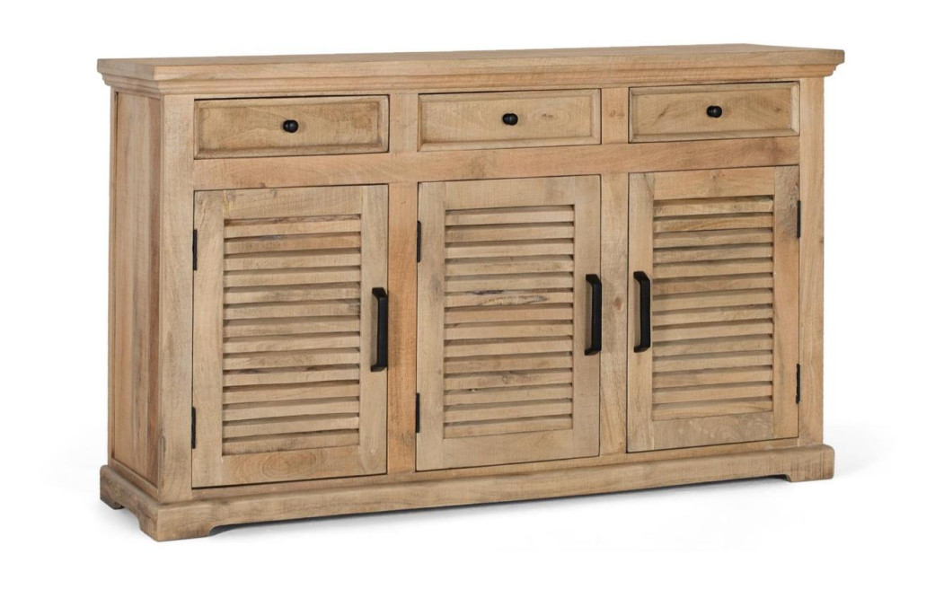Buffet 3 tiroirs 3 portes Bois Marron