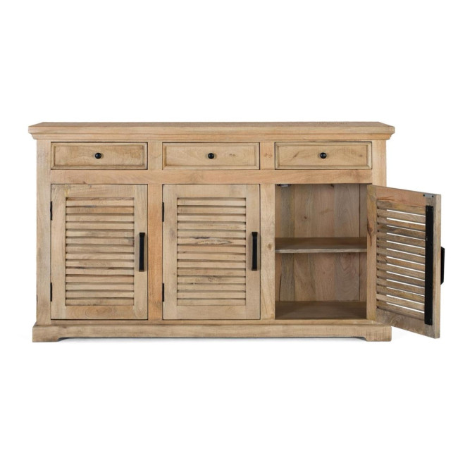 Buffet 3 tiroirs 3 portes Bois Marron