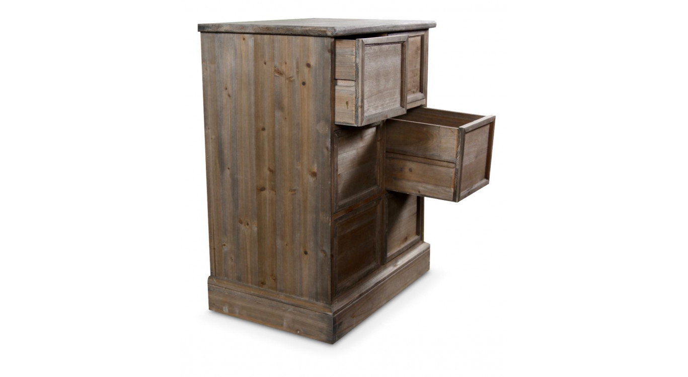 Wochenschrank Chiffonnier Grainetier Bois 6 Schubladen Nu 58x40.5x76cm