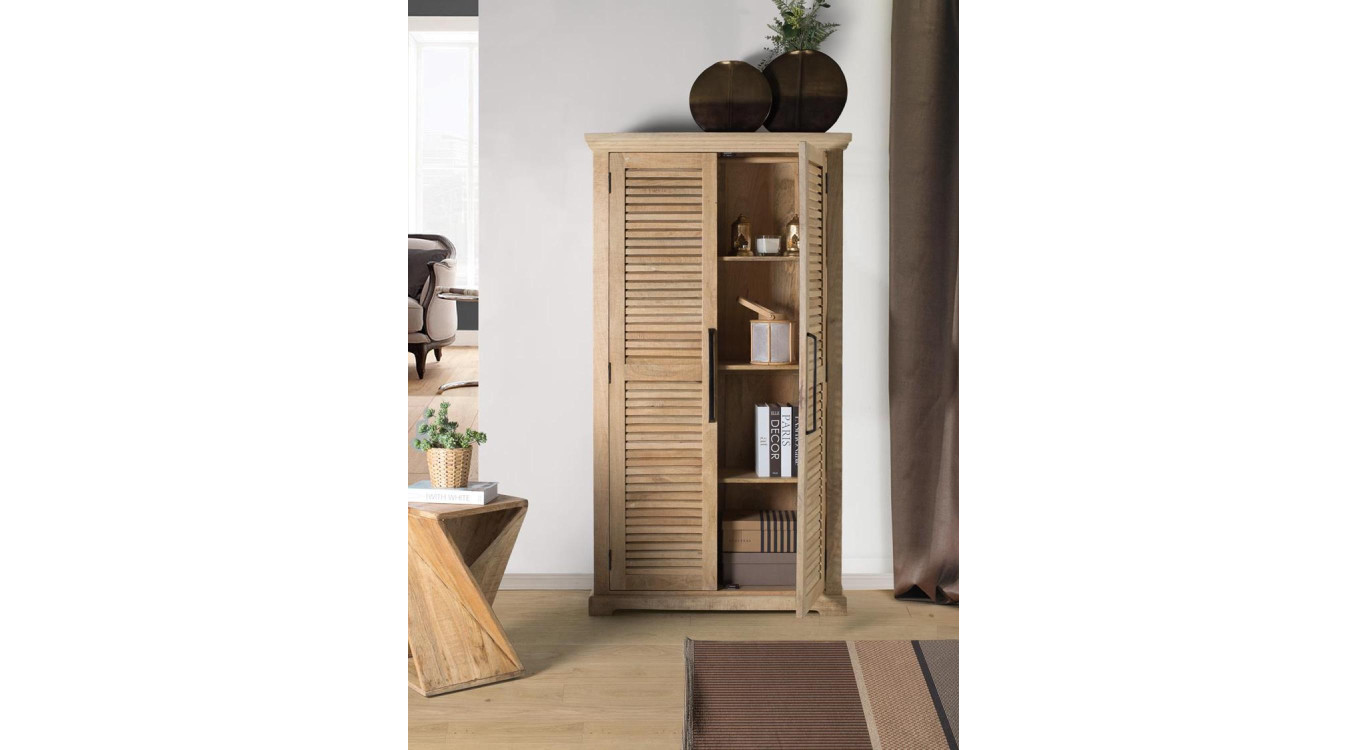 Armoire 2 portes Bois Marron