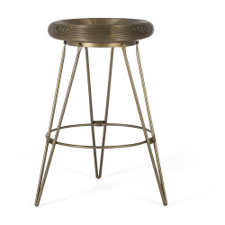 Tabouret Haut Métal Or