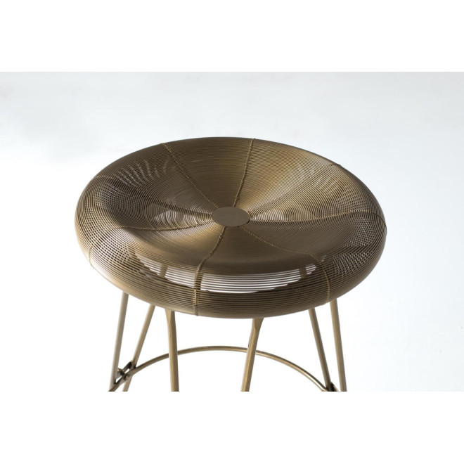Tabouret Haut Métal Or
