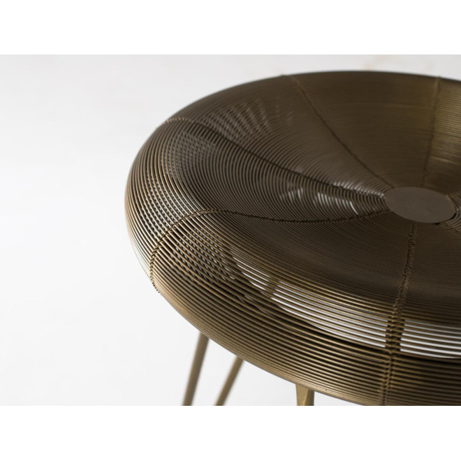 Tabouret Haut Métal Or