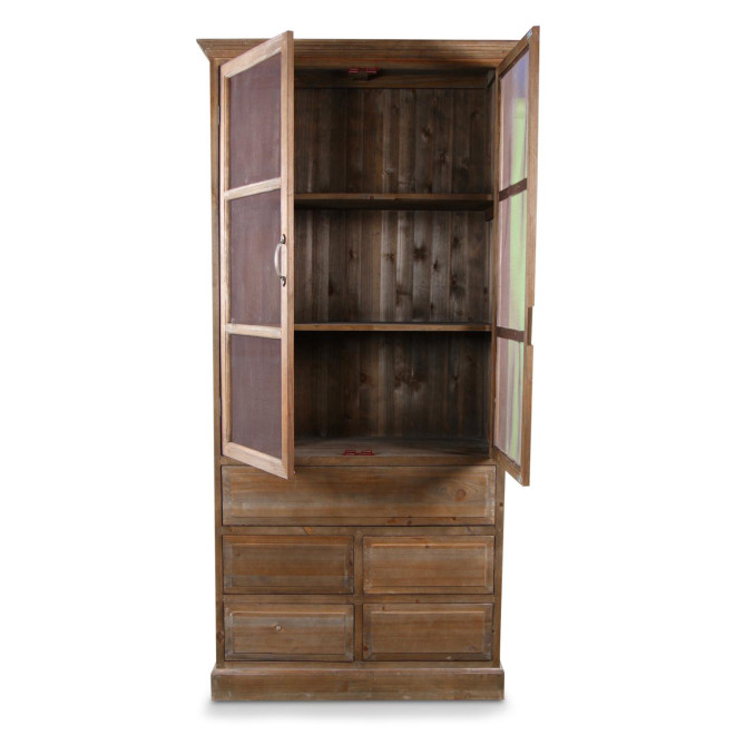 Buffet Vaisselier Rangement Holz 5 Schubladen Nu 81x35x169cm