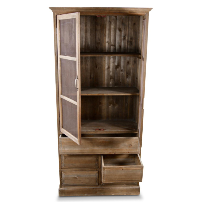 Buffet Vaisselier Rangement Holz 5 Schubladen Nu 81x35x169cm