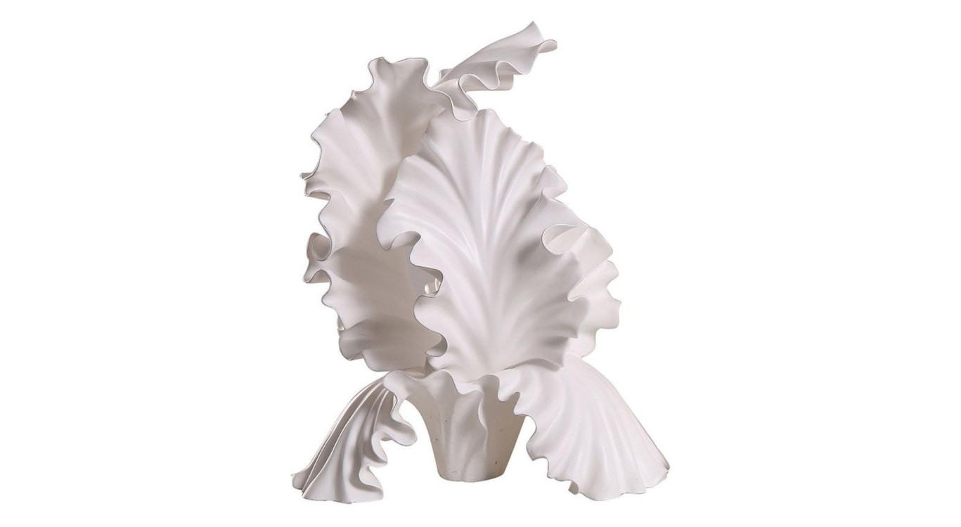 Statue fleur blanche
