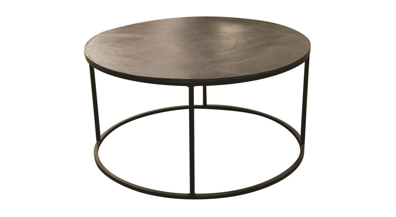 Lot de 2 tables basses gigognes rondes