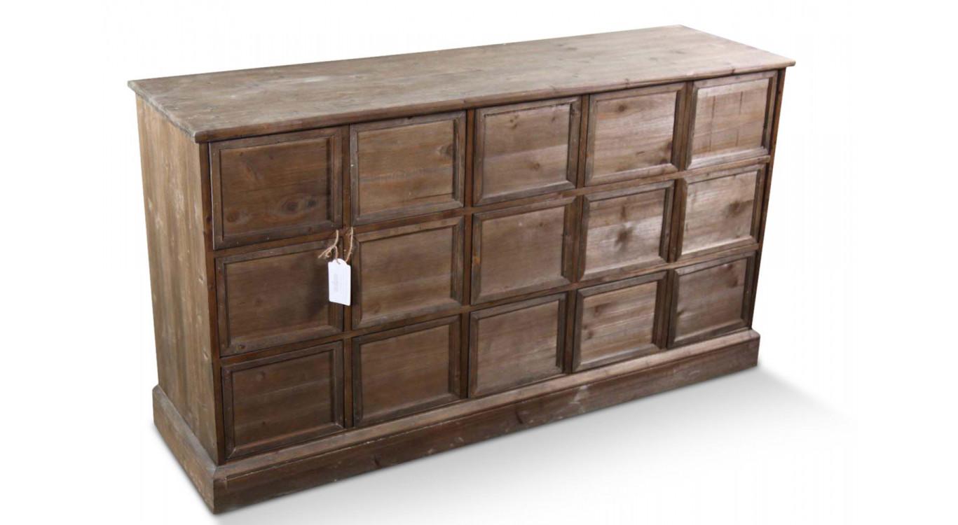 Wochenmöbel Chiffonnier Grainetier Bois 15 Schubladen Nu 137.5x40.5x76cm