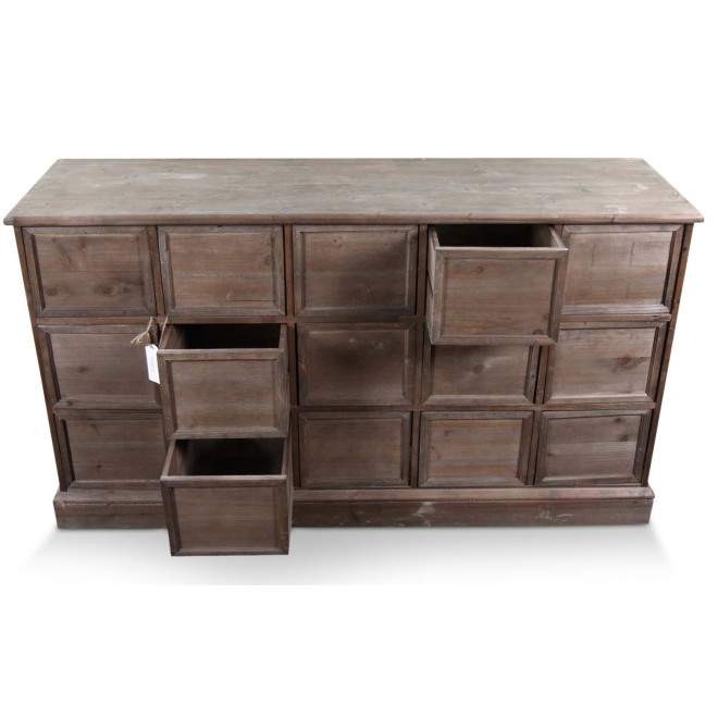 Wochenmöbel Chiffonnier Grainetier Bois 15 Schubladen Nu 137.5x40.5x76cm