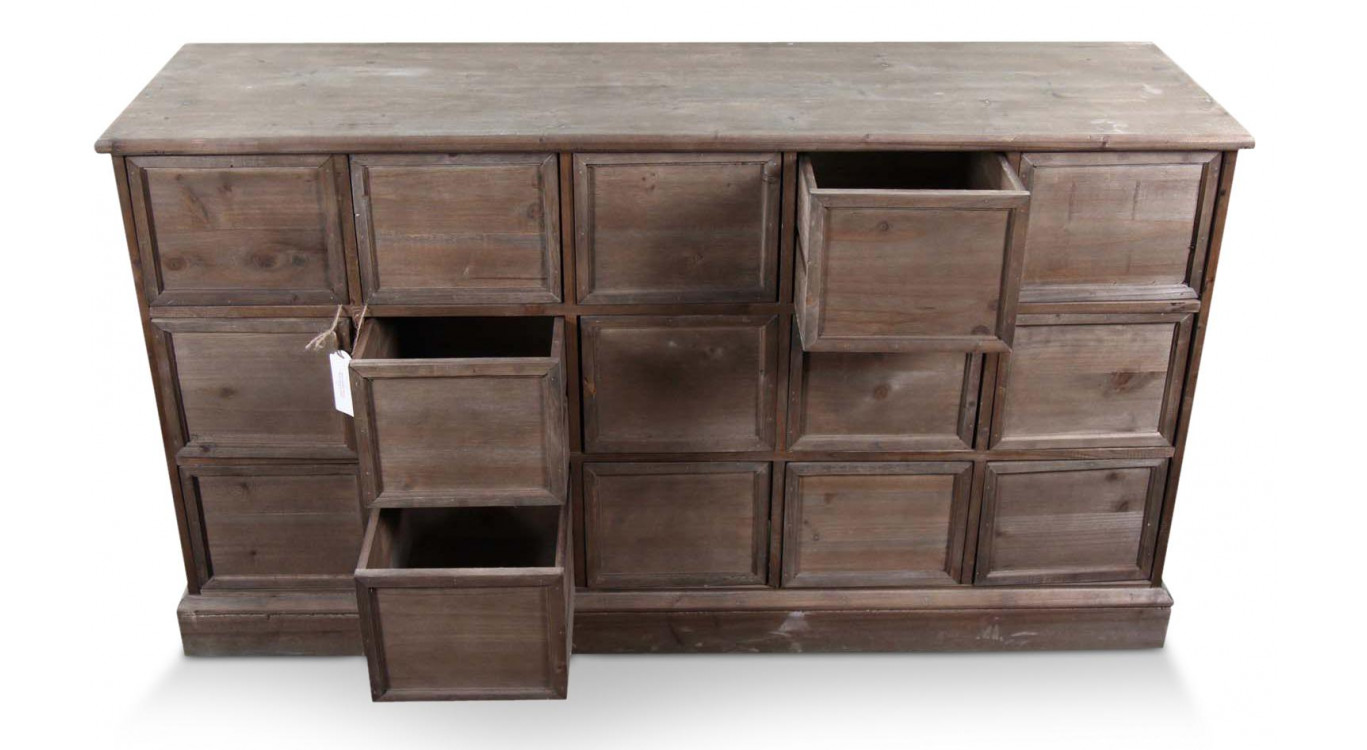 Wochenmöbel Chiffonnier Grainetier Bois 15 Schubladen Nu 137.5x40.5x76cm
