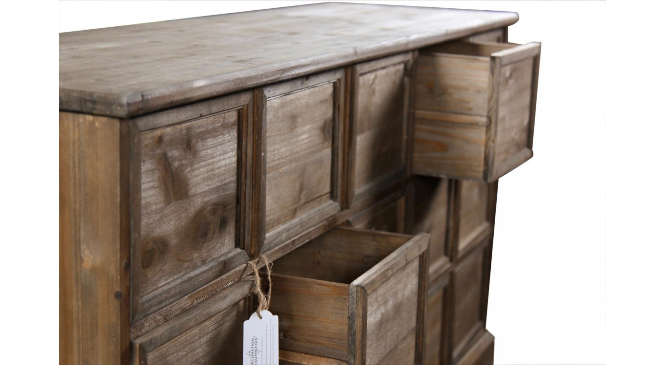 Wochenmöbel Chiffonnier Grainetier Bois 15 Schubladen Nu 137.5x40.5x76cm