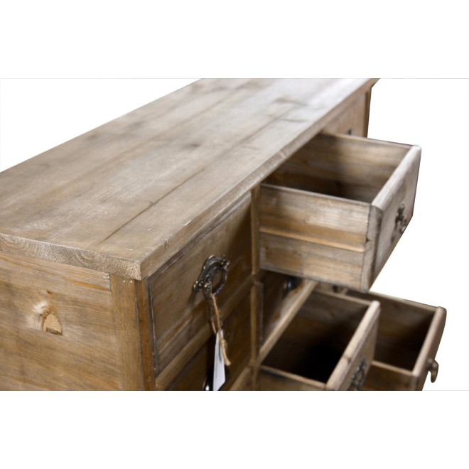 Meuble Semainier Chiffonnier Grainetier Bois 12 Tiroirs 101x31.5x75cm