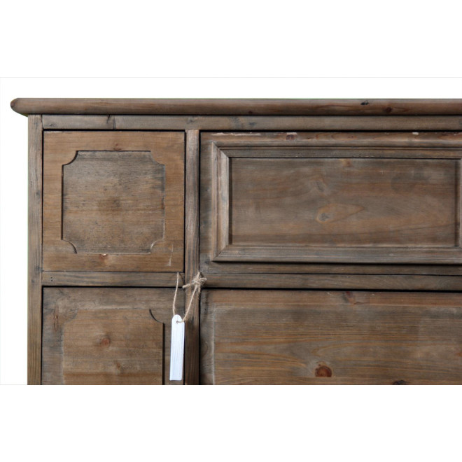Meuble Semainier Chiffonnier Grainetier Bois 14 Tiroirs Nu 125x44x99cm