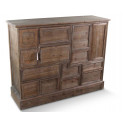 Cassettiera Grainetier 14 cassetti in legno nudo 125x44x99cm