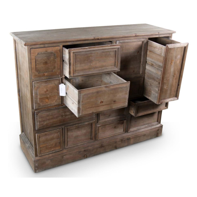 Wochenmöbel Chiffonnier Grainetier Bois 14 Schubladen Nu 125x44x99cm