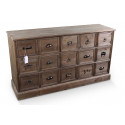 Cassettiera in legno a 15 cassetti Grainetier 137.5x40.5x76cm