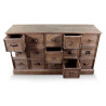Meuble Semainier Chiffonnier Grainetier Bois 15 Tiroirs 137.5x40.5x76cm