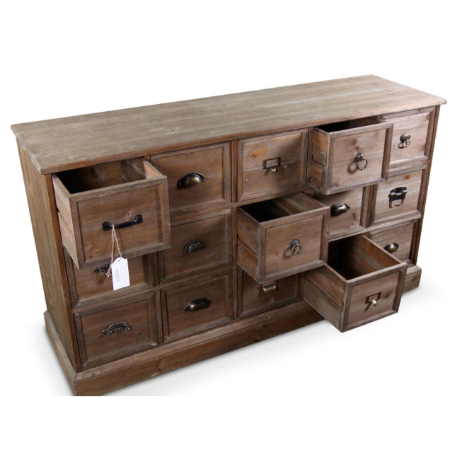 Wochenmöbel Chiffonnier Grainetier Holz 15 Schubladen 137.5x40.5x76cm