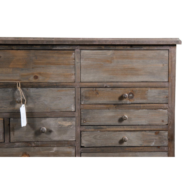 Meuble Semainier Chiffonnier Grainetier Bois 17 Tiroirs Nu 124x32.5x78.5cm