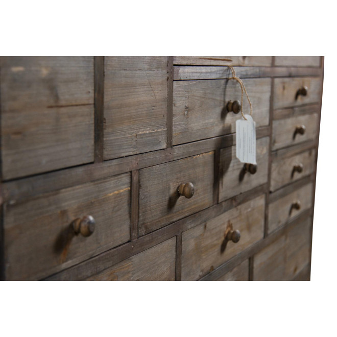 Meuble Semainier Chiffonnier Grainetier Bois 17 Tiroirs Nu 124x32.5x78.5cm