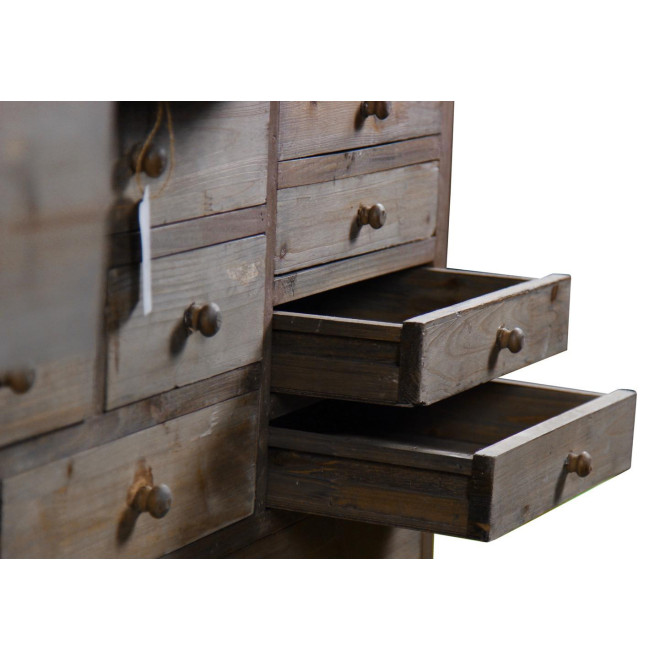 Meuble Semainier Chiffonnier Grainetier Bois 17 Tiroirs Nu 124x32.5x78.5cm