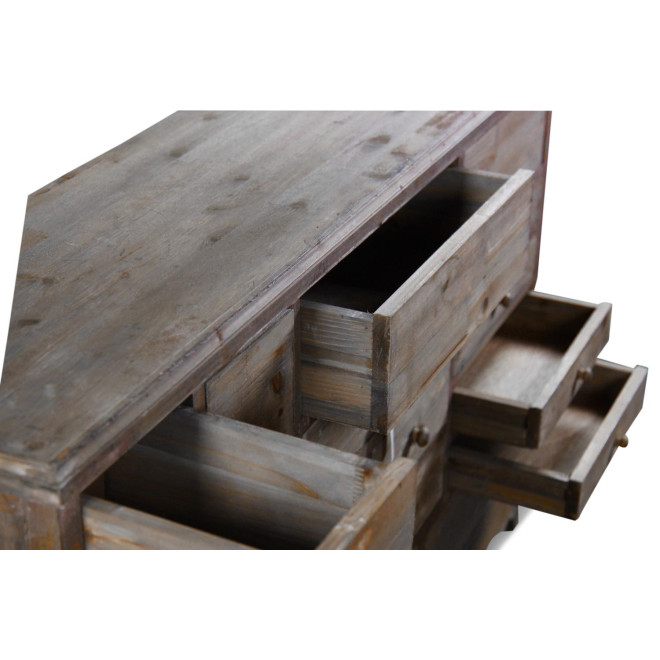 Meuble Semainier Chiffonnier Grainetier Bois 17 Tiroirs Nu 124x32.5x78.5cm