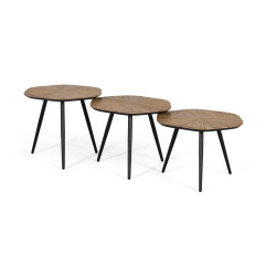 Lot de 3 tables gigognes