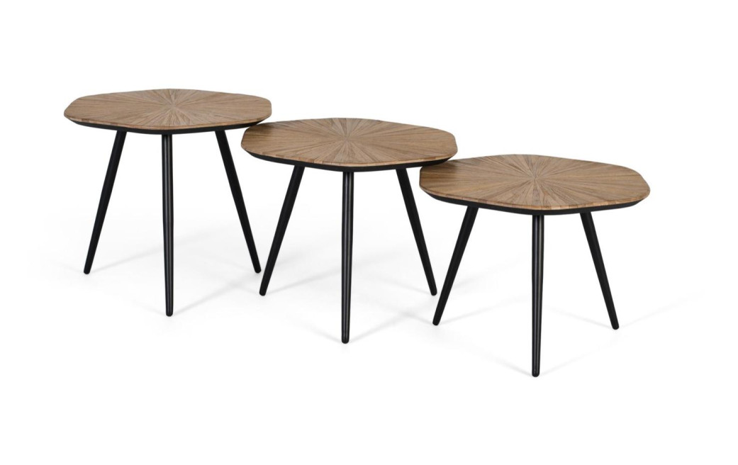 Lot de 3 tables gigognes