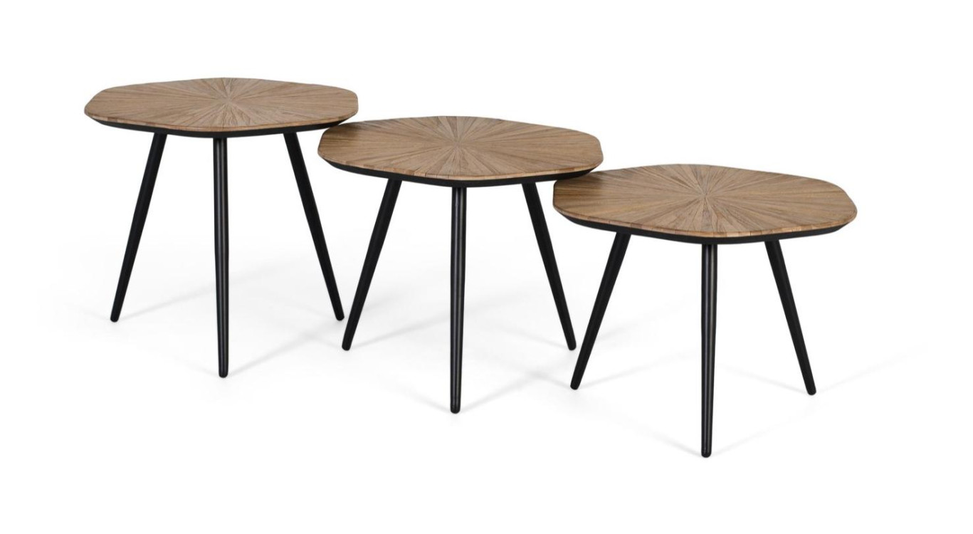 Lot de 3 tables gigognes