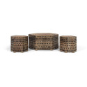 Lot de table basse et tabourets