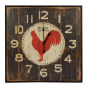Antike Wanduhr Quadrat Bistrot Le Coq 60cm