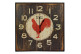Antike Wanduhr Quadrat Bistrot Le Coq 60cm