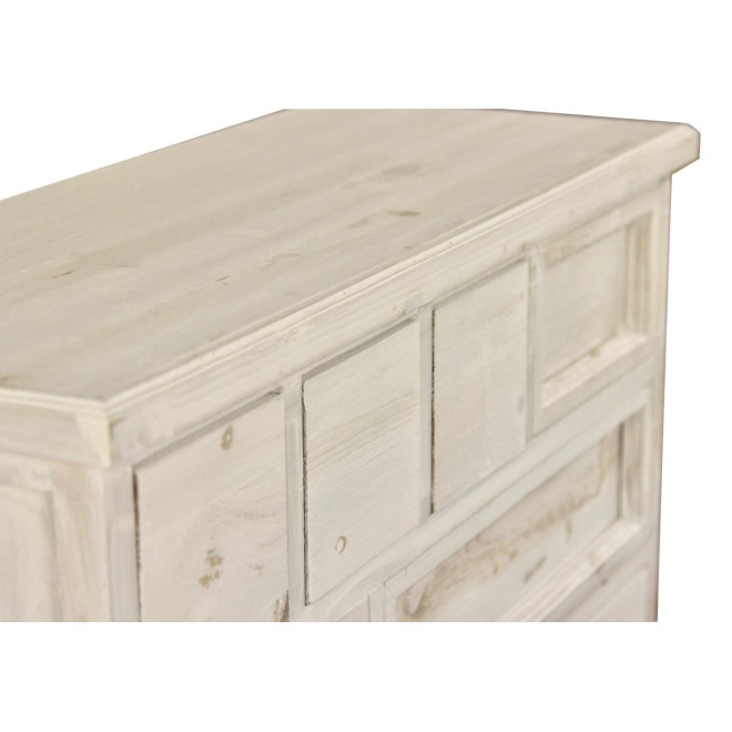 Meuble Semainier Chiffonnier Grainetier Bois Cerusé Blanc 12 Tiroirs Nu 84x32x92cm