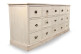 Aparador 15 Cajones Madera Cerusa Blanca 200x55x85cm