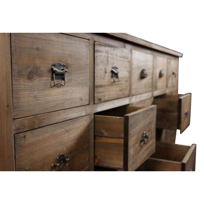 Wochenmöbel Chiffonnier Grainetier Holz 15 Schubladen 200x55x85cm