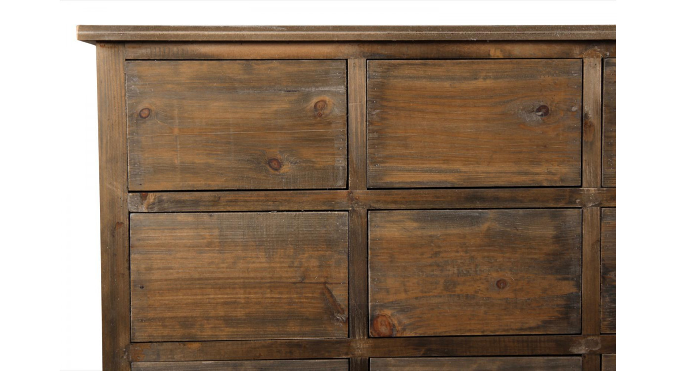 Wochenmöbel Chiffonnier Grainetier Bois 15 Schubladen Nu 200x55x85cm