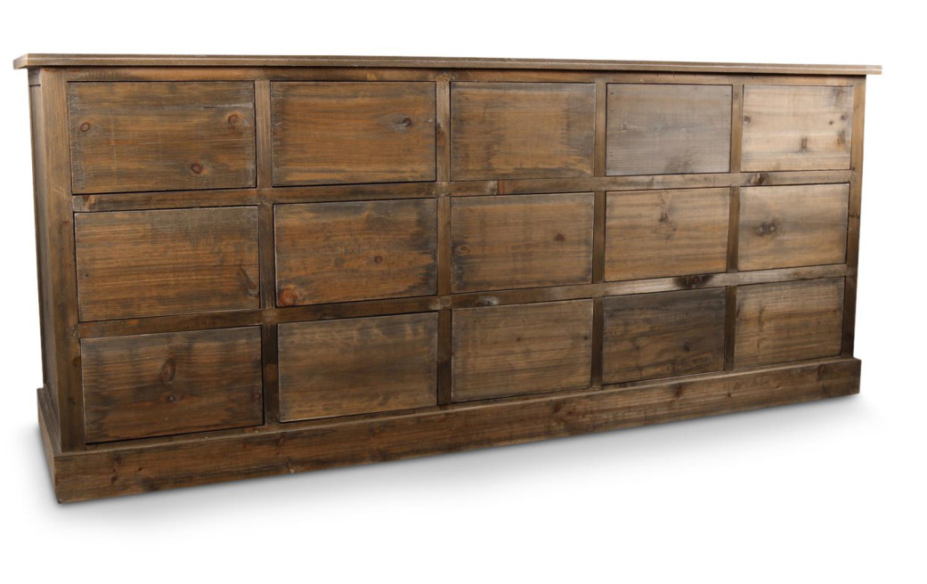 Wochenmöbel Chiffonnier Grainetier Bois 15 Schubladen Nu 200x55x85cm