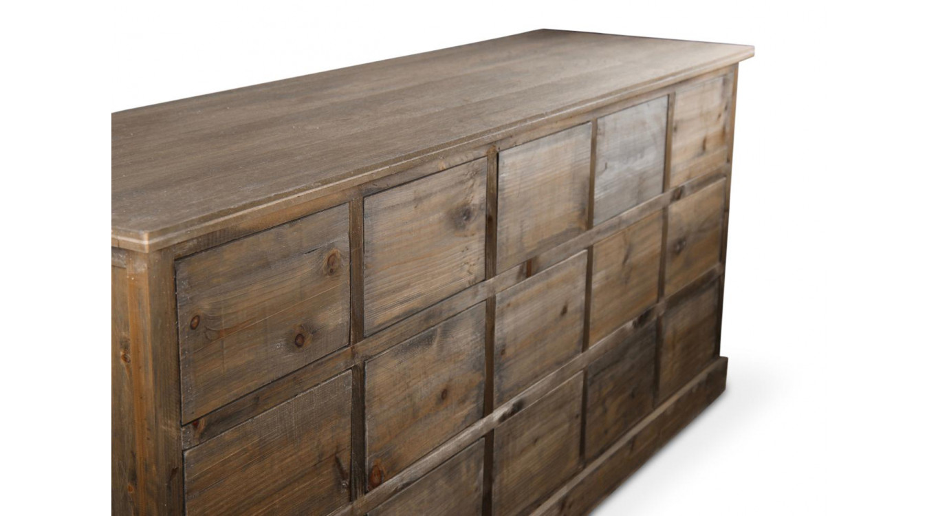 Wochenmöbel Chiffonnier Grainetier Bois 15 Schubladen Nu 200x55x85cm