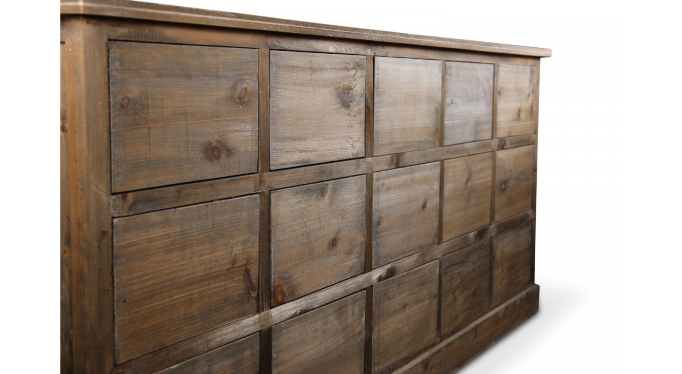 Wochenmöbel Chiffonnier Grainetier Bois 15 Schubladen Nu 200x55x85cm