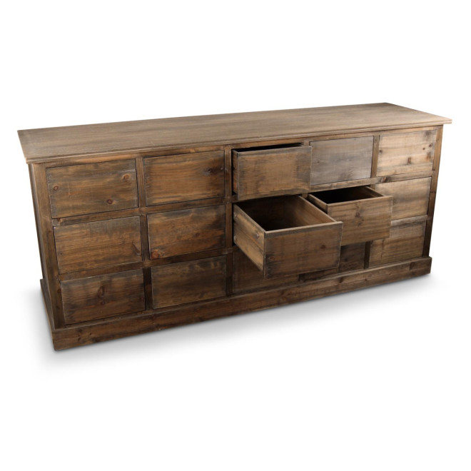 Wochenmöbel Chiffonnier Grainetier Bois 15 Schubladen Nu 200x55x85cm