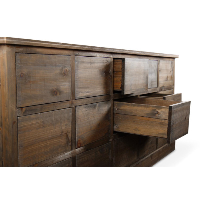 Wochenmöbel Chiffonnier Grainetier Bois 15 Schubladen Nu 200x55x85cm