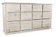 Truhe mit 12 Schubladen Holz Weiß Nackt 167x54x91cm