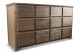 12 Drawer Bare Wood Sideboard 167x54x91cm