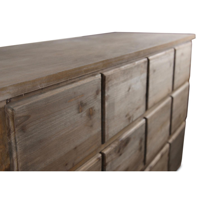 Meuble Semainier Chiffonnier Grainetier Bois 12 Tiroirs Nu 167x54x91cm