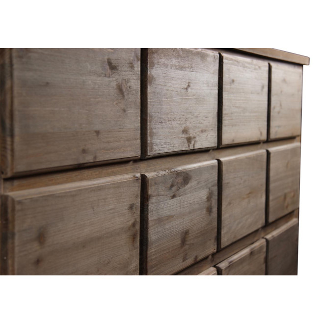 Meuble Semainier Chiffonnier Grainetier Bois 12 Tiroirs Nu 167x54x91cm