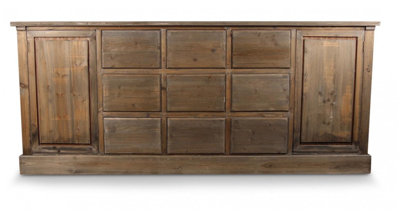 Wochenmöbel Chiffonnier Grainetier Bois 9 Schubladen Nu 210x54x90cm